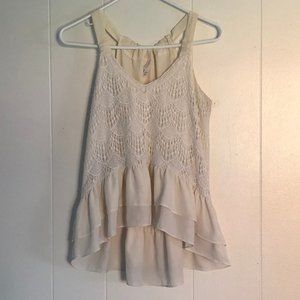 White, blouse, high-low